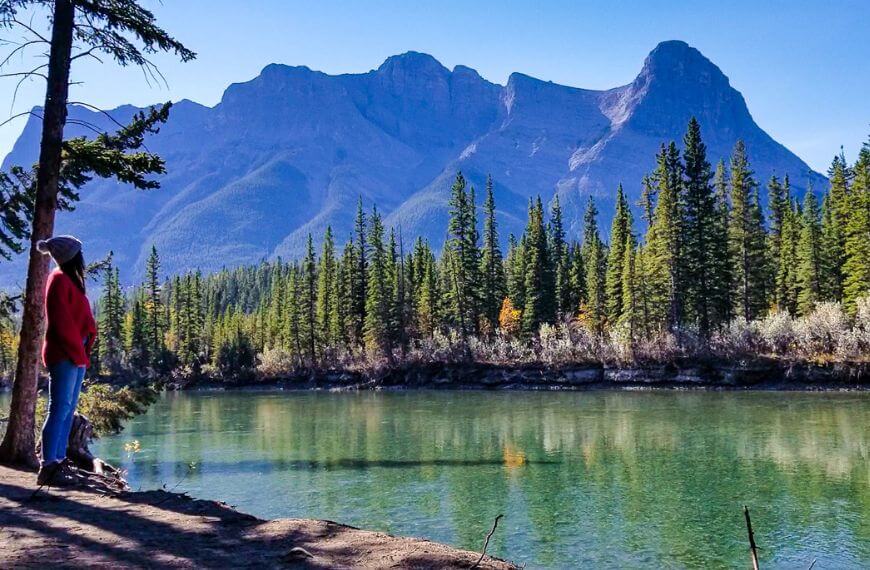 Me by the rivers edge on the Bow river loop