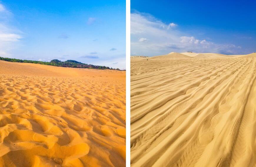 red and white sand dunes Mui Ne Vietnam