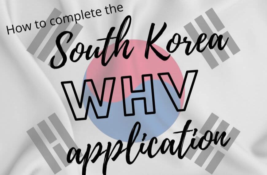 south korea flag with text on top