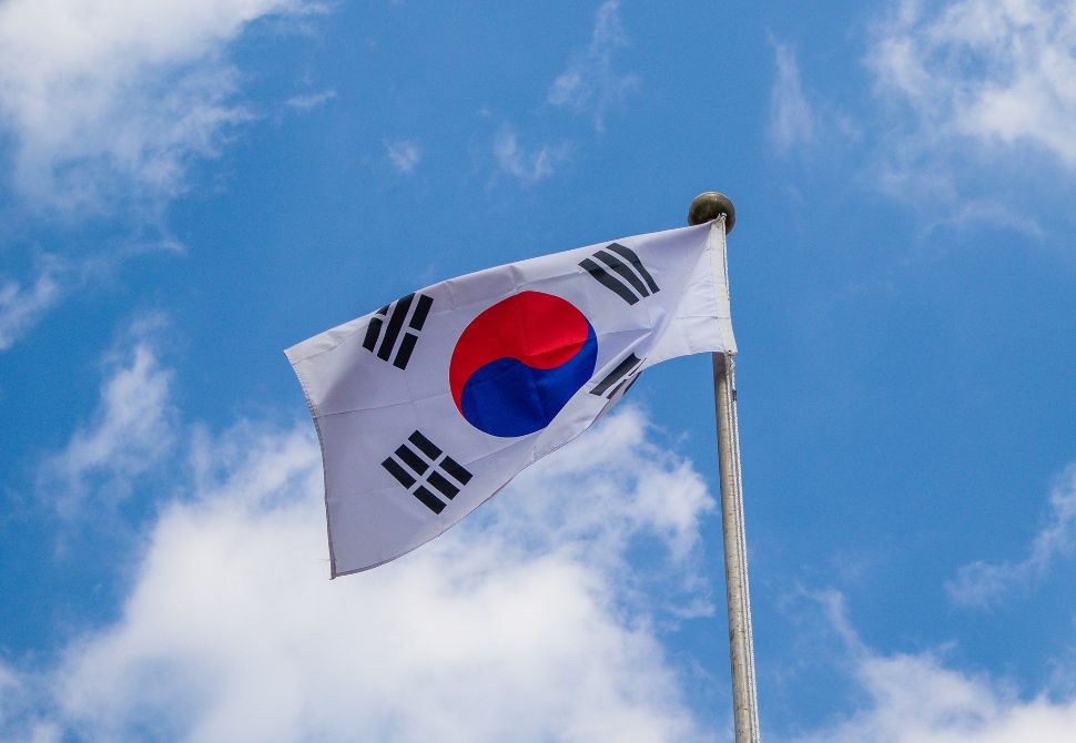 Korea flag up in the sky - getting set up as an H1 expat